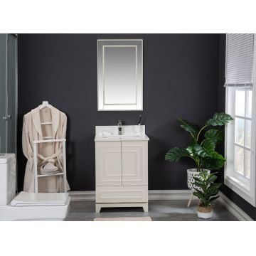 Set mobilier de baie (2 piese) Ohio 24 - Cream, Crem, 60x86x54 cm
