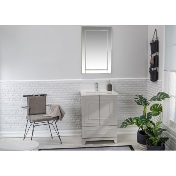 Set mobilier de baie (2 piese) Ohio 24 - Grey, Gri, 60x86x54 cm