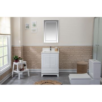 Set mobilier de baie (2 piese) Ohio 24 - White, Alb, 60x86x54 cm