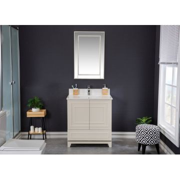 Set mobilier de baie (2 piese) Ohio 30 - Cream, Crem, 75x86x54 cm