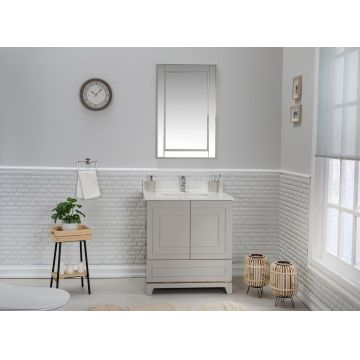 Set mobilier de baie (2 piese) Ohio 30 - Grey, Gri, 75x86x54 cm