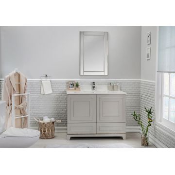 Set mobilier de baie (2 piese) Ohio 42 - Grey, Gri, 105x86x54 cm