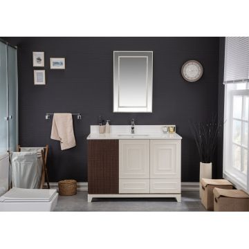 Set mobilier de baie (2 piese) Ohio 48 - Cream, Crem, 120x86x54 cm