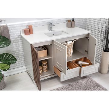 Set mobilier de baie (2 piese) Ohio 48 - Grey, Gri, 120x86x54 cm