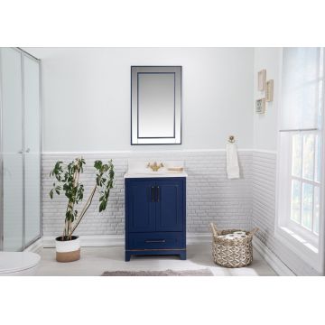 Set mobilier de baie (2 piese) Ontario 24 - DarkBlue, Albastru inchis, 60x86x54 cm