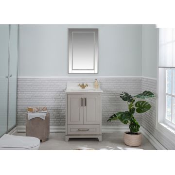 Set mobilier de baie (2 piese) Ontario 24 - Grey, Gri, 60x86x54 cm