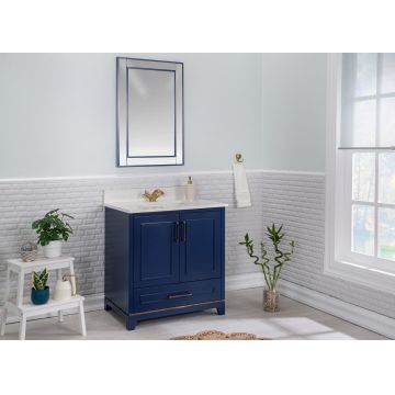 Set mobilier de baie (2 piese) Ontario 30 - DarkBlue, Albastru inchis, 75x86x54 cm