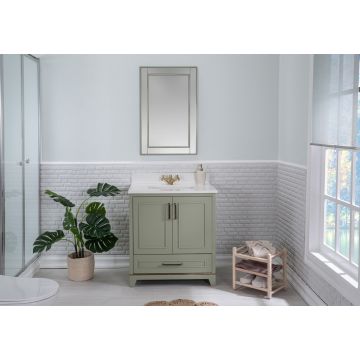 Set mobilier de baie (2 piese) Ontario 30 - Green, Verde, 75x86x54 cm