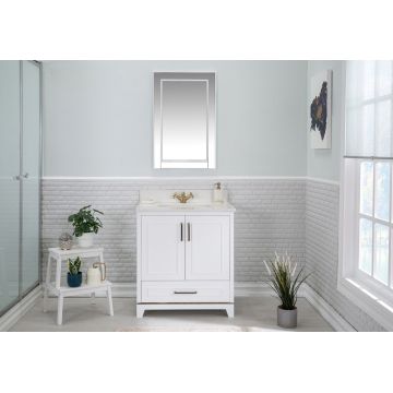 Set mobilier de baie (2 piese) Ontario 30 - White, Alb, 75x86x54 cm