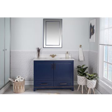 Set mobilier de baie (2 piese) Ontario 42 - DarkBlue, Albastru inchis, 105x86x54 cm