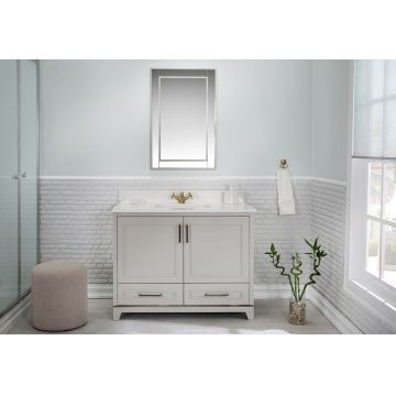 Set mobilier de baie (2 piese) Ontario 42 - Grey, Gri, 105x86x54 cm