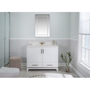 Set mobilier de baie (2 piese) Ontario 42 - White, Alb, 105x86x54 cm