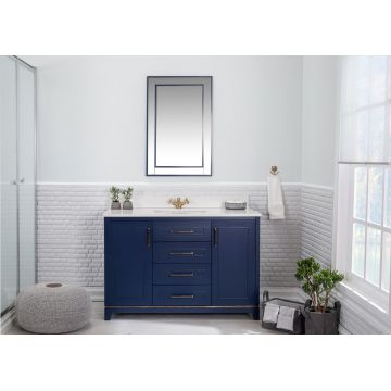 Set mobilier de baie (2 piese) Ontario 48 - DarkBlue, Albastru inchis, 120x86x54 cm