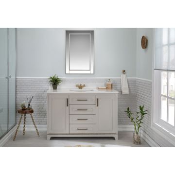 Set mobilier de baie (2 piese) Ontario 48 - Grey, Gri, 120x86x54 cm