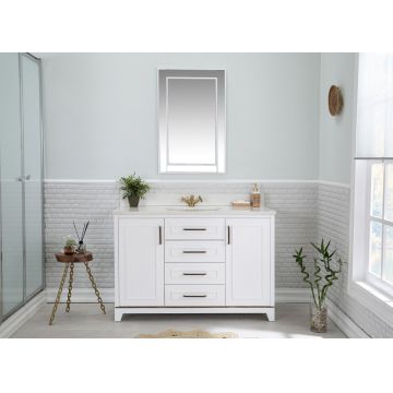 Set mobilier de baie (2 piese) Ontario 48 - White, Alb, 120x86x54 cm