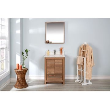Set mobilier de baie (2 piese) Superior 24 - Walnut, Nuc, 60x86x54 cm