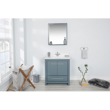 Set mobilier de baie (2 piese) Superior 30 - Blue, Albastru, 75x86x54 cm