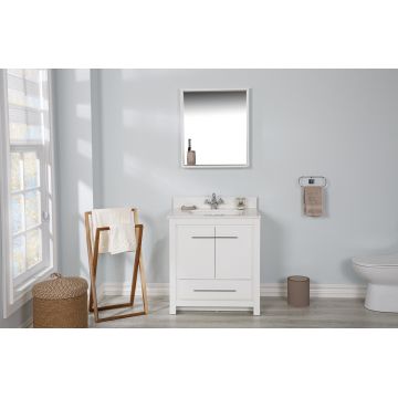 Set mobilier de baie (2 piese) Superior 30 - White, Alb, 75x86x54 cm