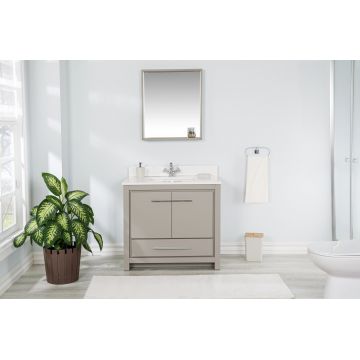 Set mobilier de baie (2 piese) Superior 36 - Grey, Gri, 90x86x54 cm