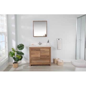 Set mobilier de baie (2 piese) Superior 36 - Walnut, Nuc, 90x86x54 cm