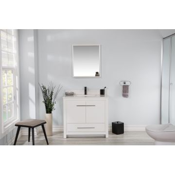 Set mobilier de baie (2 piese) Superior 36 - White, Alb, 90x86x54 cm