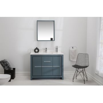 Set mobilier de baie (2 piese) Superior 42 - Blue, Albastru, 105x86x54 cm