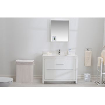 Set mobilier de baie (2 piese) Superior 42 - White, Alb, 105x86x54 cm