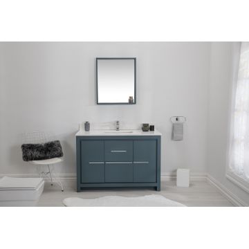Set mobilier de baie (2 piese) Superior 48 - Blue, Albastru, 120x86x54 cm