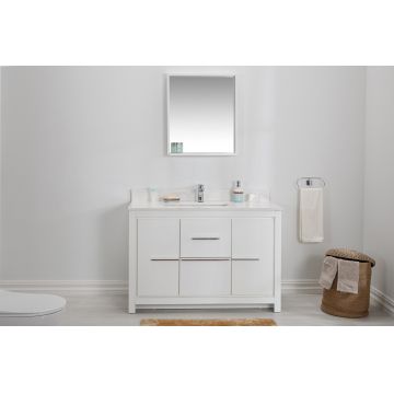 Set mobilier de baie (2 piese) Superior 48 - White, Alb, 120x86x54 cm