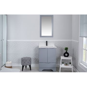 Set mobilier de baie (2 piese) Teton 24 - Grey, Gri, 60x86x54 cm