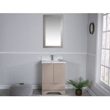 Set mobilier de baie (2 piese) Teton 24 - Roz, Roz, 60x86x54 cm