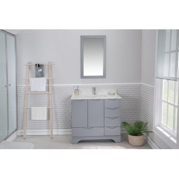 Set mobilier de baie (2 piese) Teton 36 - Grey, Gri, 90x86x54 cm