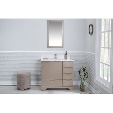 Set mobilier de baie (2 piese) Teton 36 - Roz, Roz, 90x86x54 cm