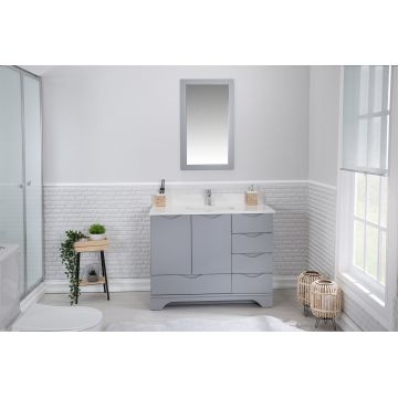 Set mobilier de baie (2 piese) Teton 42 - Grey, Gri, 105x86x54 cm