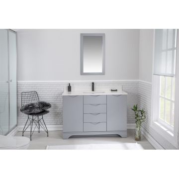 Set mobilier de baie (2 piese) Teton 48 - Grey, Gri, 120x86x54 cm