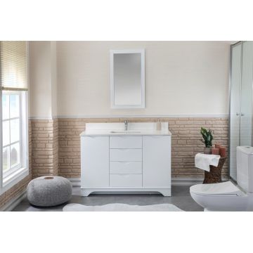 Set mobilier de baie (2 piese) Teton 48 - White, Alb, 120x86x54 cm