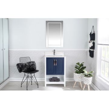 Set mobilier de baie (2 piese) Yampa 24 - DarkBlue, Albastru inchis, 60x86x54 cm