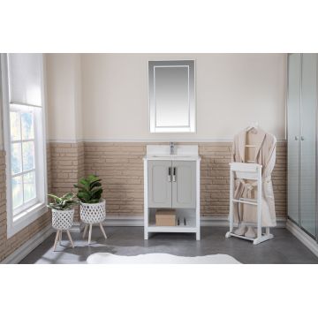 Set mobilier de baie (2 piese) Yampa 24 - Grey, Gri, 60x86x54 cm