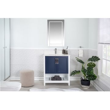 Set mobilier de baie (2 piese) Yampa 30 - DarkBlue, Albastru inchis, 75x86x54 cm