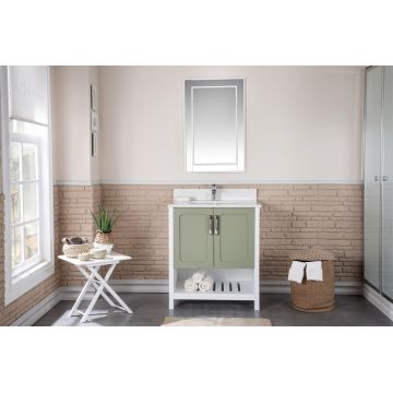 Set mobilier de baie (2 piese) Yampa 30 - Green, Verde, 75x86x54 cm