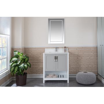 Set mobilier de baie (2 piese) Yampa 30 - Grey, Gri, 75x86x54 cm