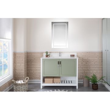 Set mobilier de baie (2 piese) Yampa 42 - Green, Verde, 105x86x54 cm