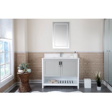 Set mobilier de baie (2 piese) Yampa 42 - Grey, Gri, 105x86x54 cm