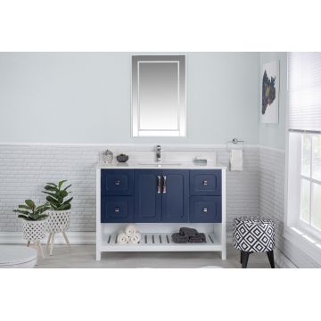 Set mobilier de baie (2 piese) Yampa 48 - DarkBlue, Albastru inchis, 120x86x54 cm