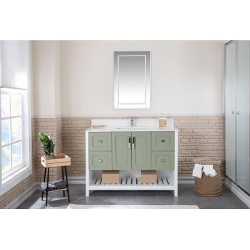 Set mobilier de baie (2 piese) Yampa 48 - Green, Verde, 120x86x54 cm