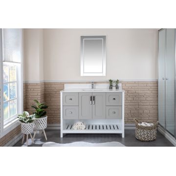 Set mobilier de baie (2 piese) Yampa 48 - Grey, Gri, 120x86x54 cm