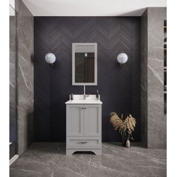 Set mobilier de baie (2 piese) Yellowstone 24 - Grey, Gri, 60x86x54 cm