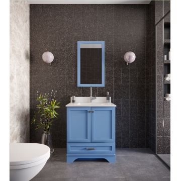 Set mobilier de baie (2 piese) Yellowstone 30 - Blue, Albastru, 75x86x54 cm
