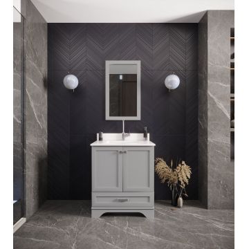 Set mobilier de baie (2 piese) Yellowstone 30 - Grey, Gri, 75x86x54 cm