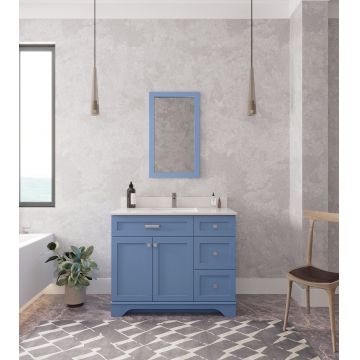 Set mobilier de baie (2 piese) Yellowstone 42 - Blue, Albastru, 105x86x54 cm
